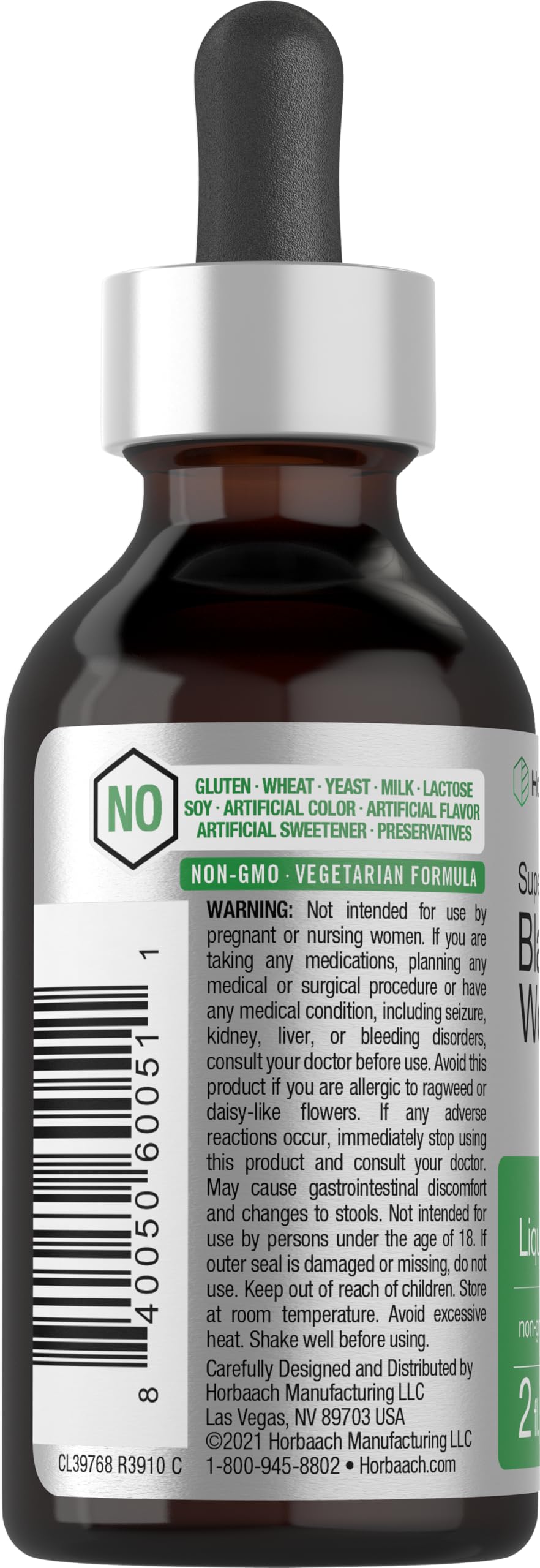 Pipette Horbaach Extrait Noix Noire Absinthe, dosage précis à domicile.