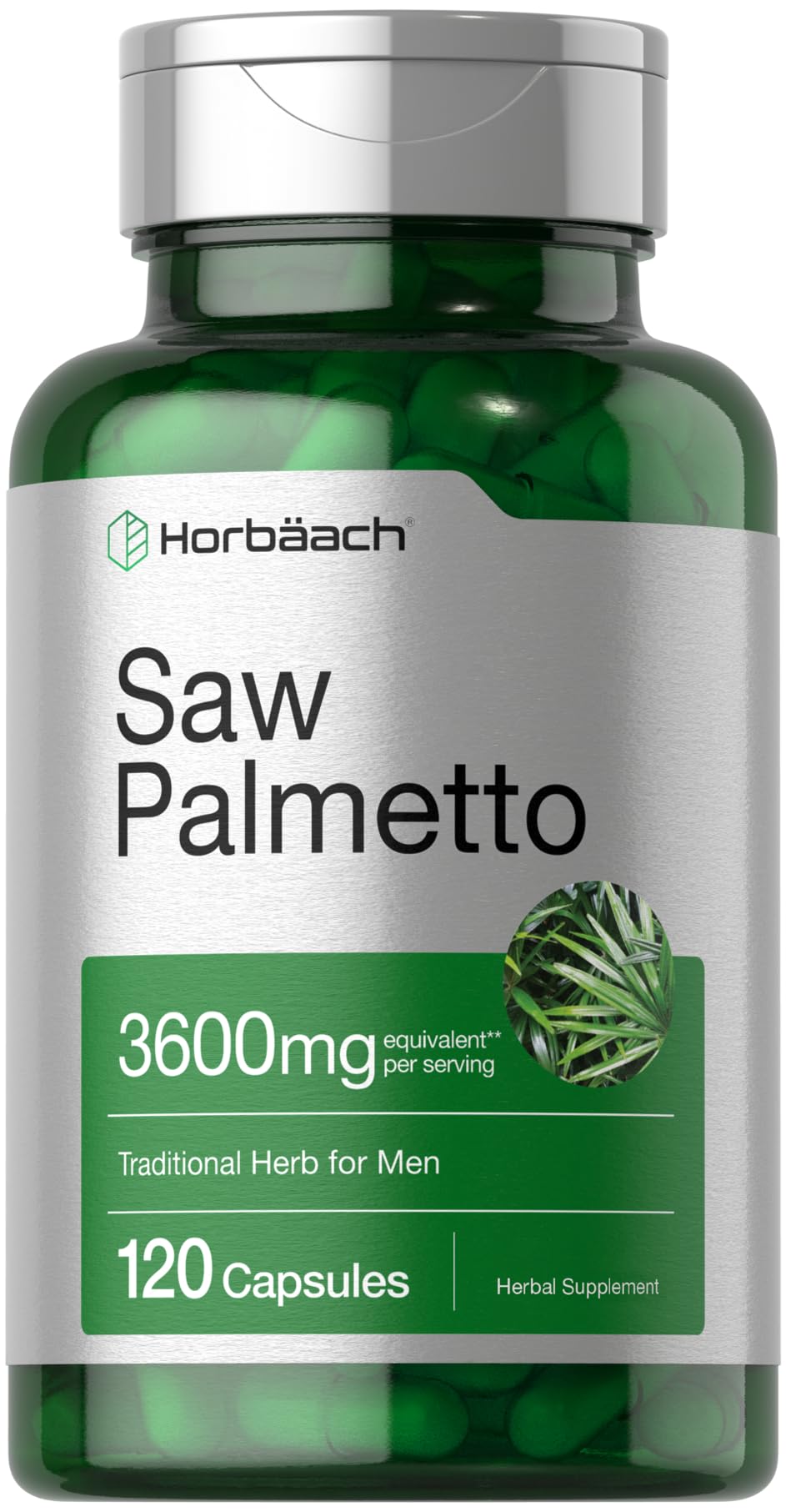 Horbaach Extrait Saw Palmetto en bouteille, soutien naturel pour votre routine