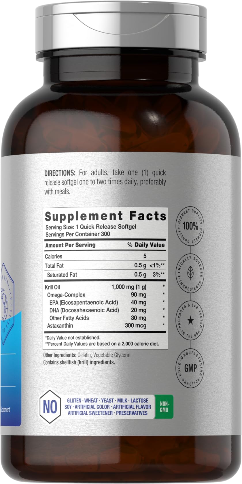 Horbaach gélules krill 1000 mg — format capsules faciles à avaler pour un soutien quotidien