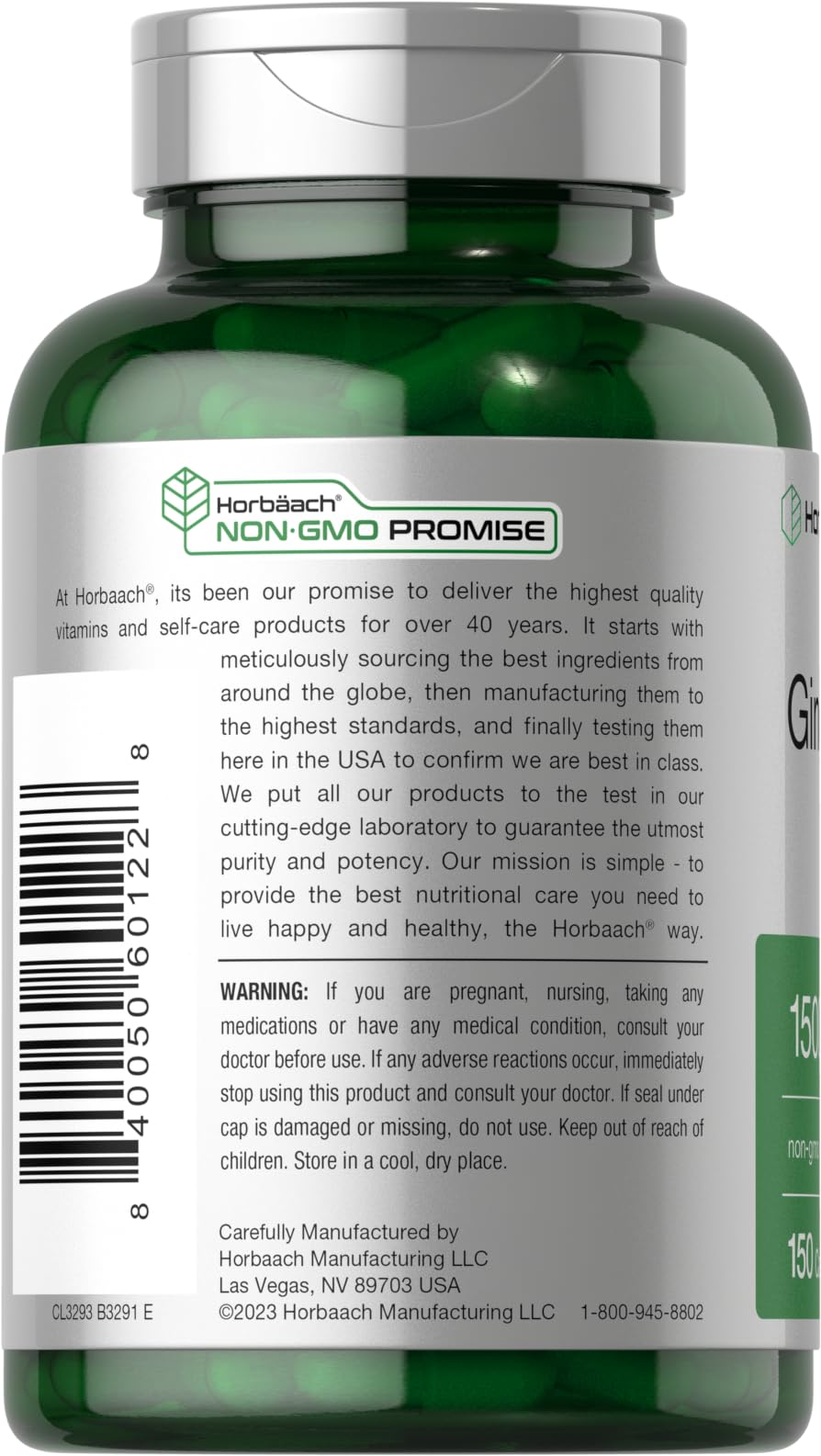 Capsules Horbäach gingembre racine, prise quotidienne pratique