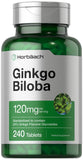 Horbaach Ginkgo Biloba, bouteille ouverte, soutien potentiel à la concentration dans la routine quotidienne.