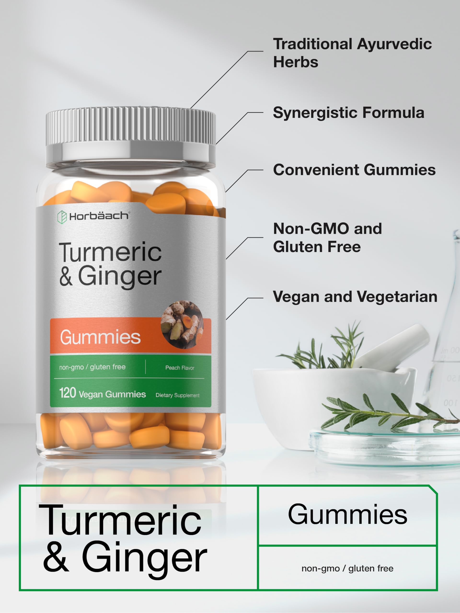 Doseur pratique Horbäach gommes curcuma gingembre pêche
