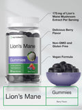Gommes Horbäach Lion Mane véganes, sans produits d’origine animale.