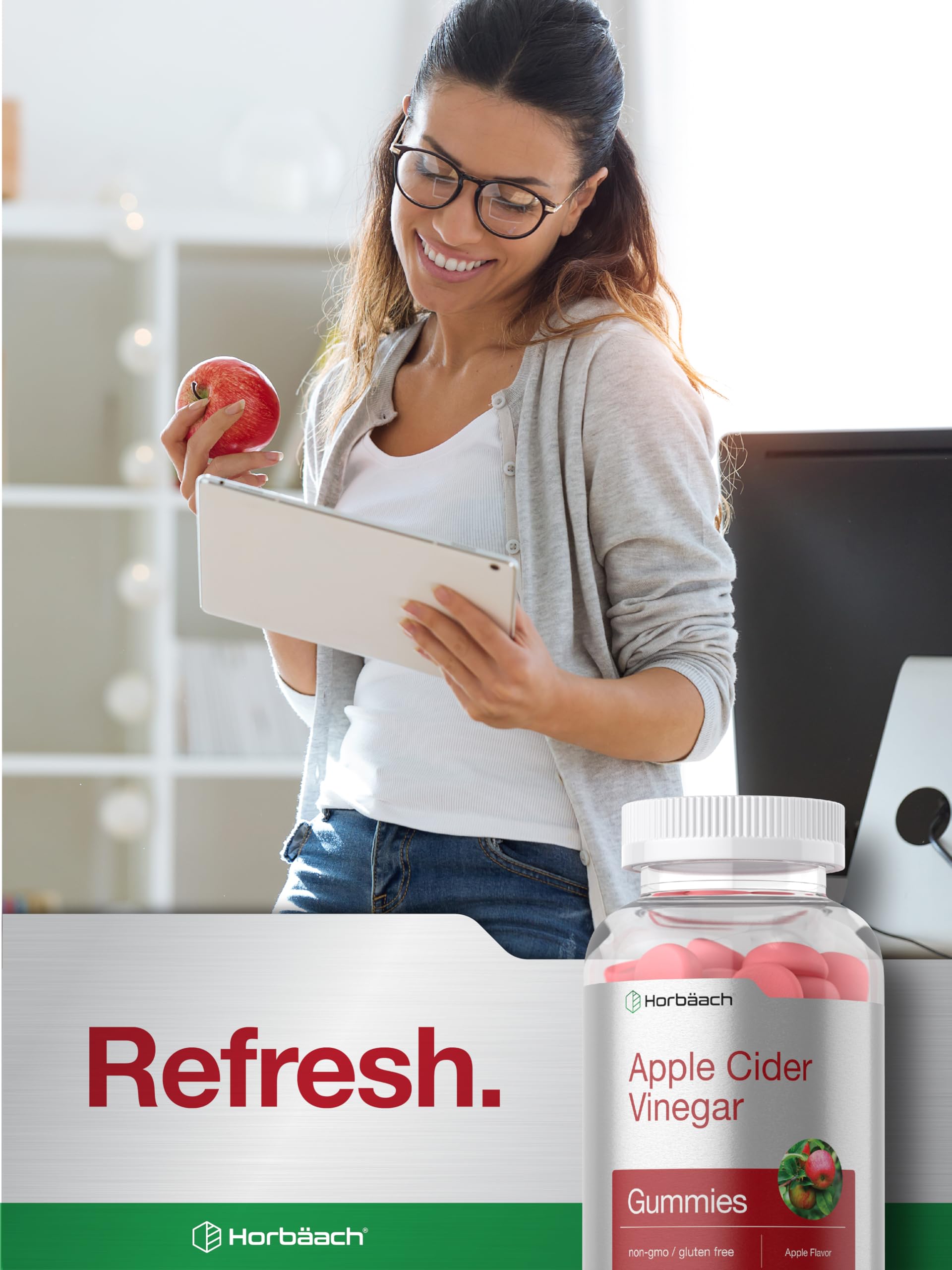 Snack sain Horbäach au vinaigre de cidre, parfait en déplacement.