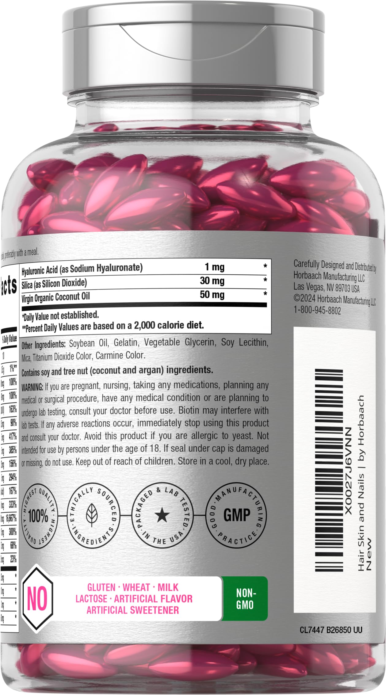 Horbäach huile argan coco – nutrition cheveux et ongles.