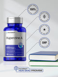 Étiquette sans gluten Horbäach Huperzine A 400mcg, produit sans allergènes.