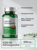 Horbäach KSM-66 Ashwagandha - étiquette sans gluten et sans allergènes.