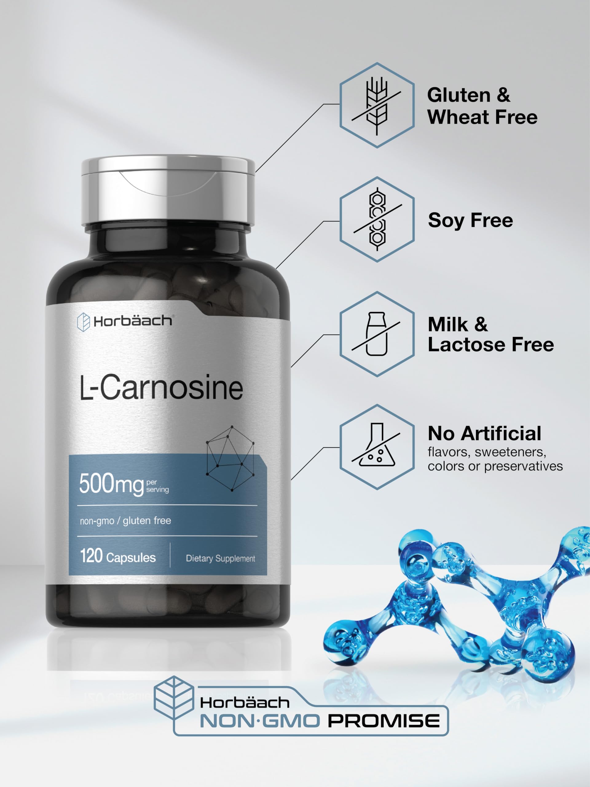 Contrôle qualité Horbaach L-Carnosine, laboratoire testé et ingrédients fiables.