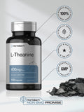 Horbaach L-Theanine 400 mg, gélules sans gluten et sans OGM pour une alimentation inclusive.