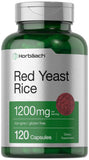 Horbaach levure rouge riz 1200 mg – flacon pratique pour une utilisation quotidienne sans gluten.