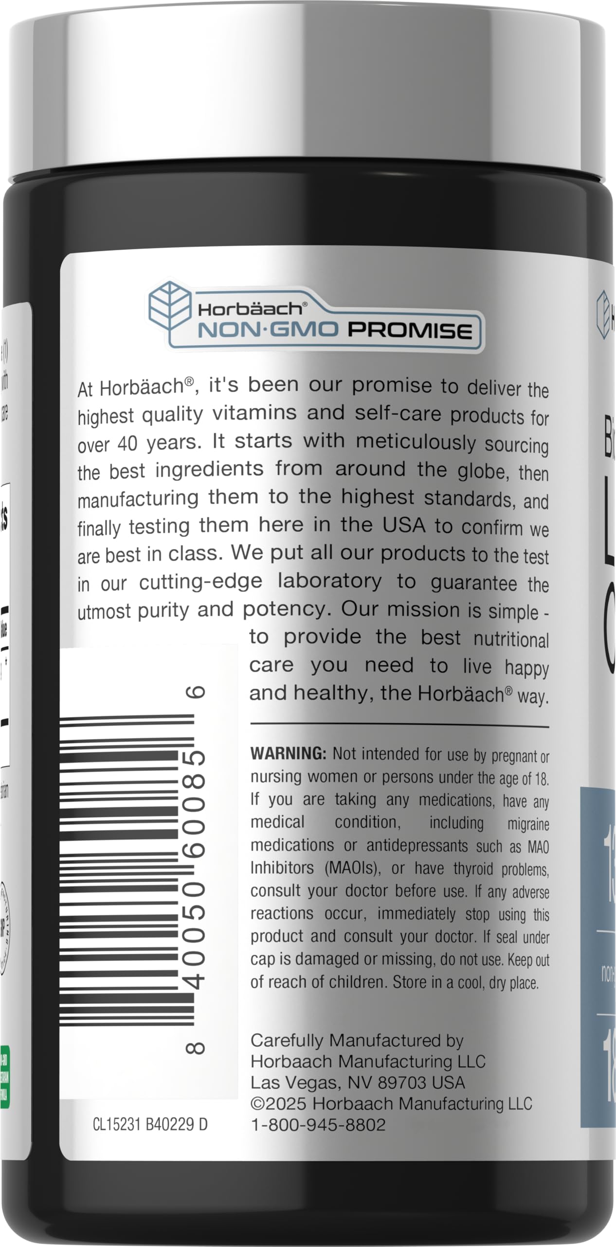 Forme chélatée Lithium Orotate pour meilleure absorption Horbäach.