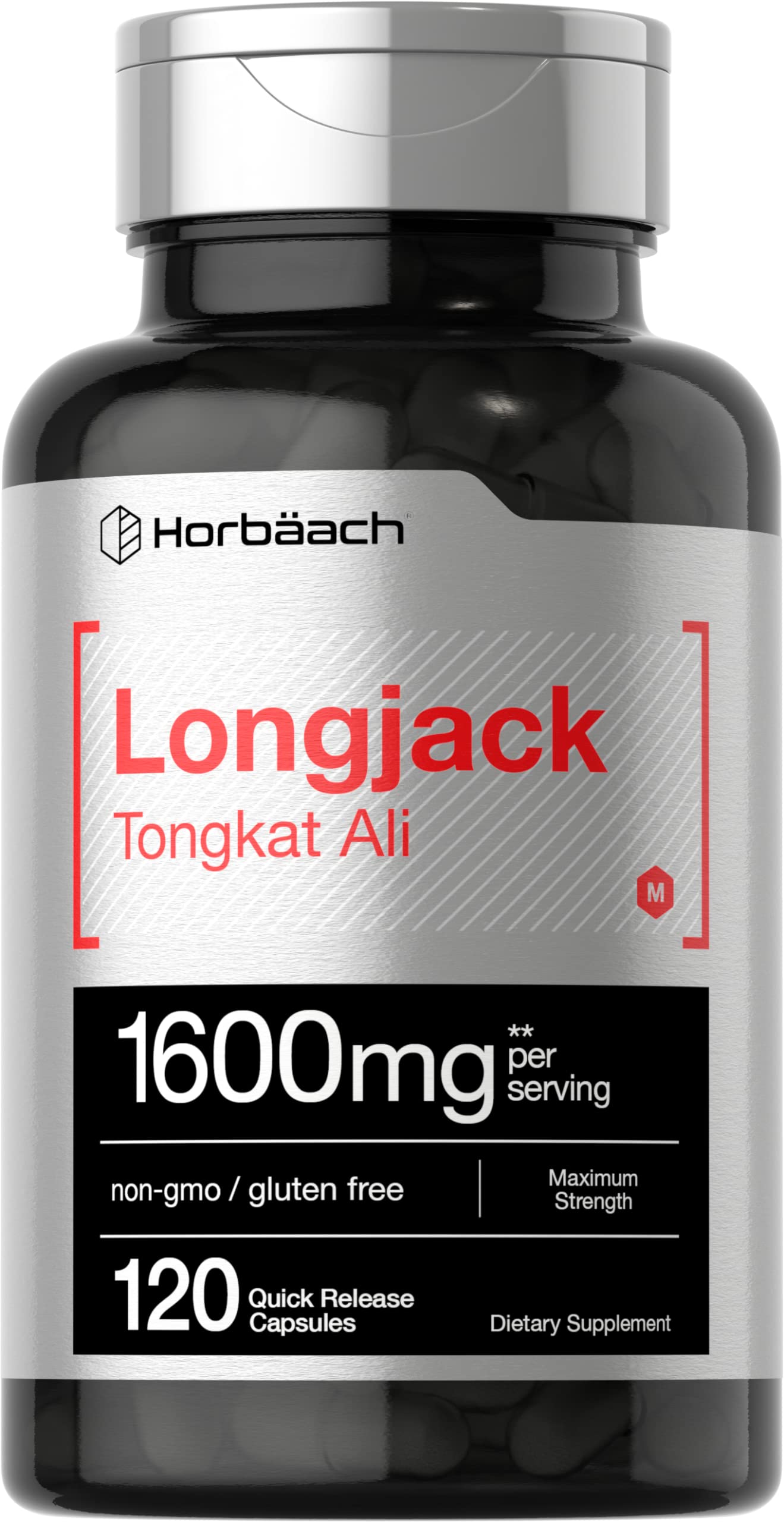 Horbäach Longjack Tongkat Ali : bouteille d'extrait concentré pour énergie naturelle au quotidien.