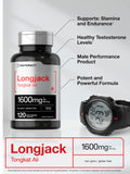 Horbäach Longjack Tongkat Ali: emballage clair garantissant pureté et traçabilité.