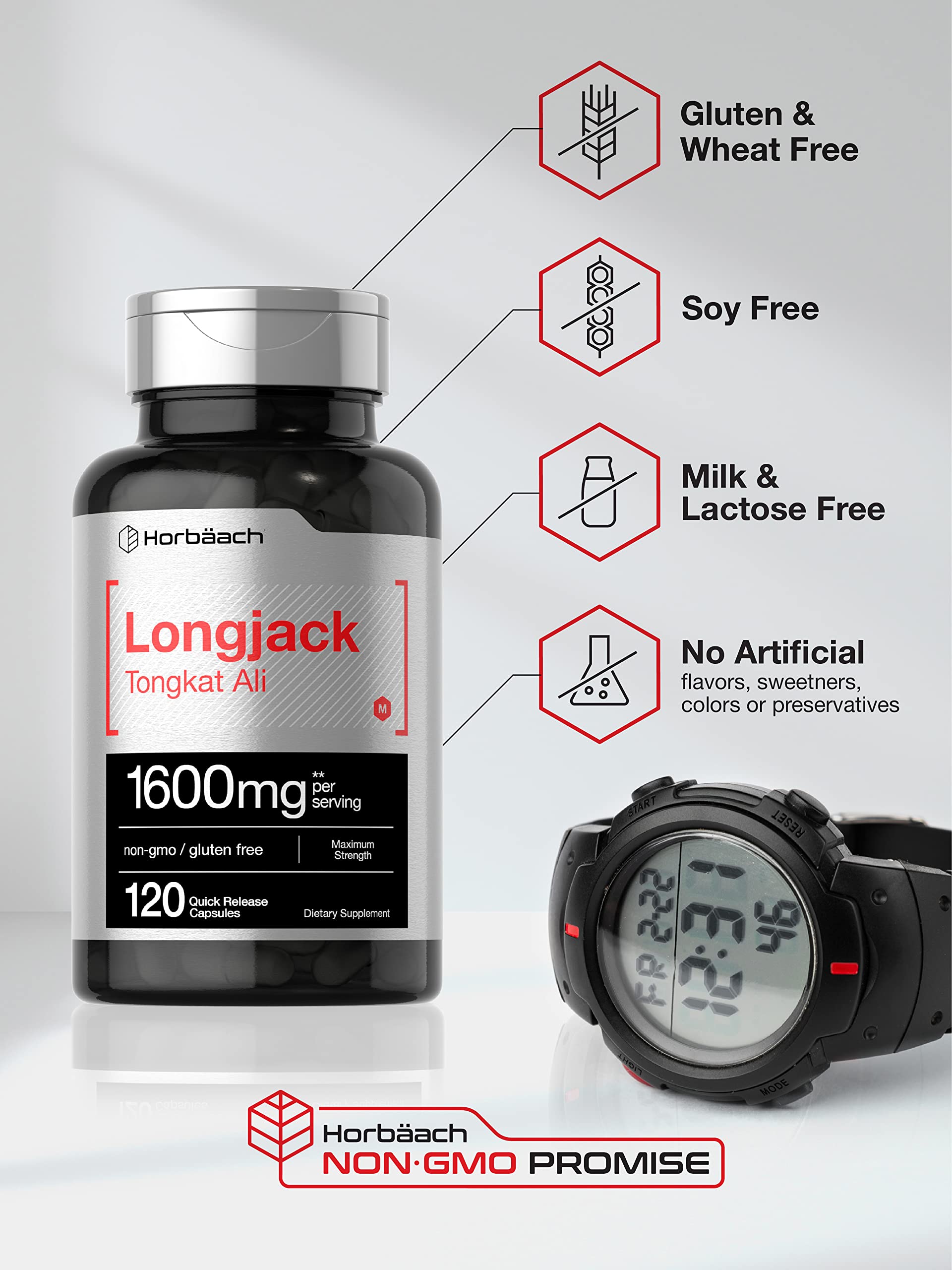 Horbäach Longjack Tongkat Ali: laboratoire illustrant la fiabilité des ingrédients.