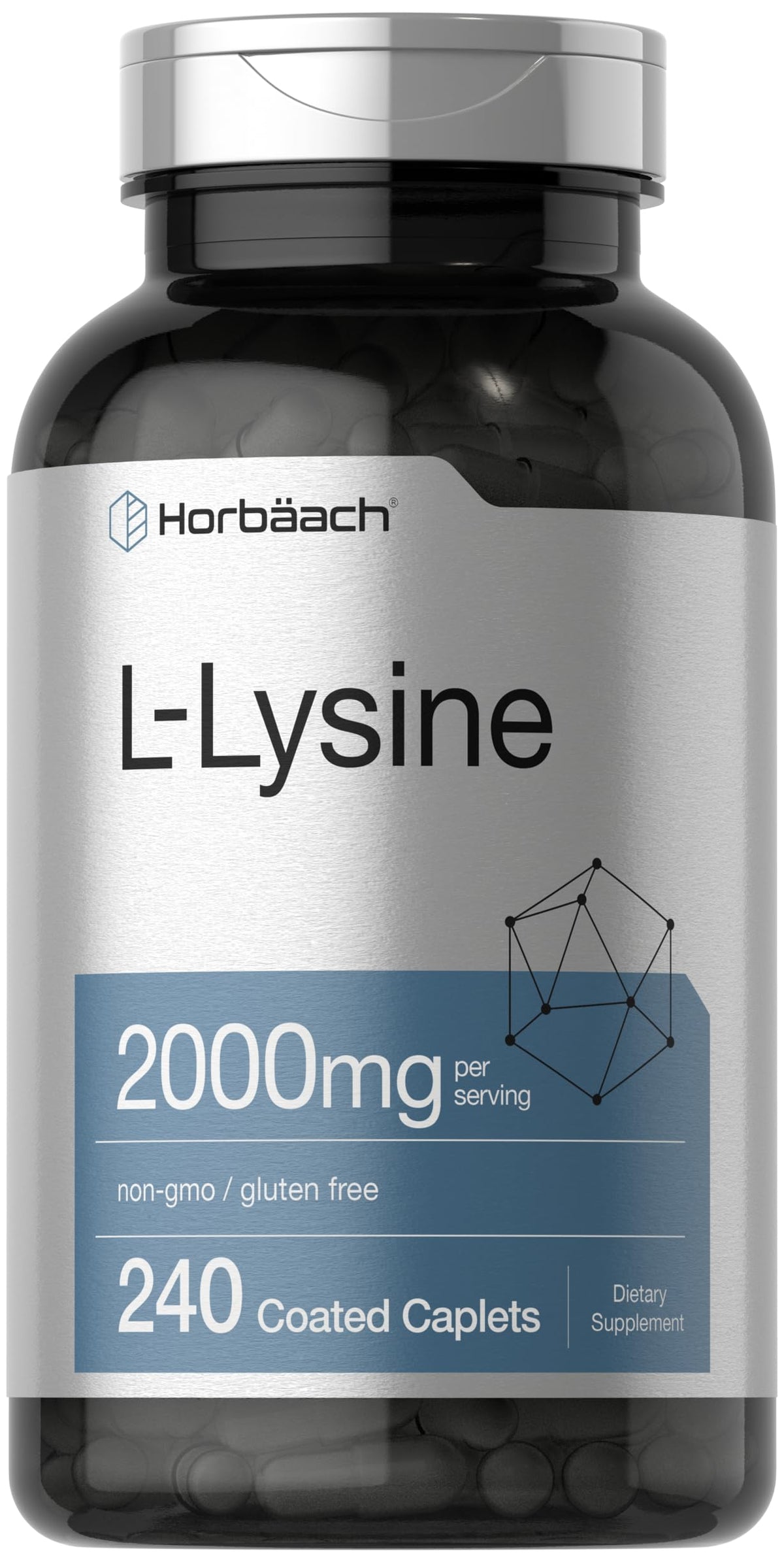 Horbäach L-Lysine 2000 mg caplets enrobes pour un apport quotidien