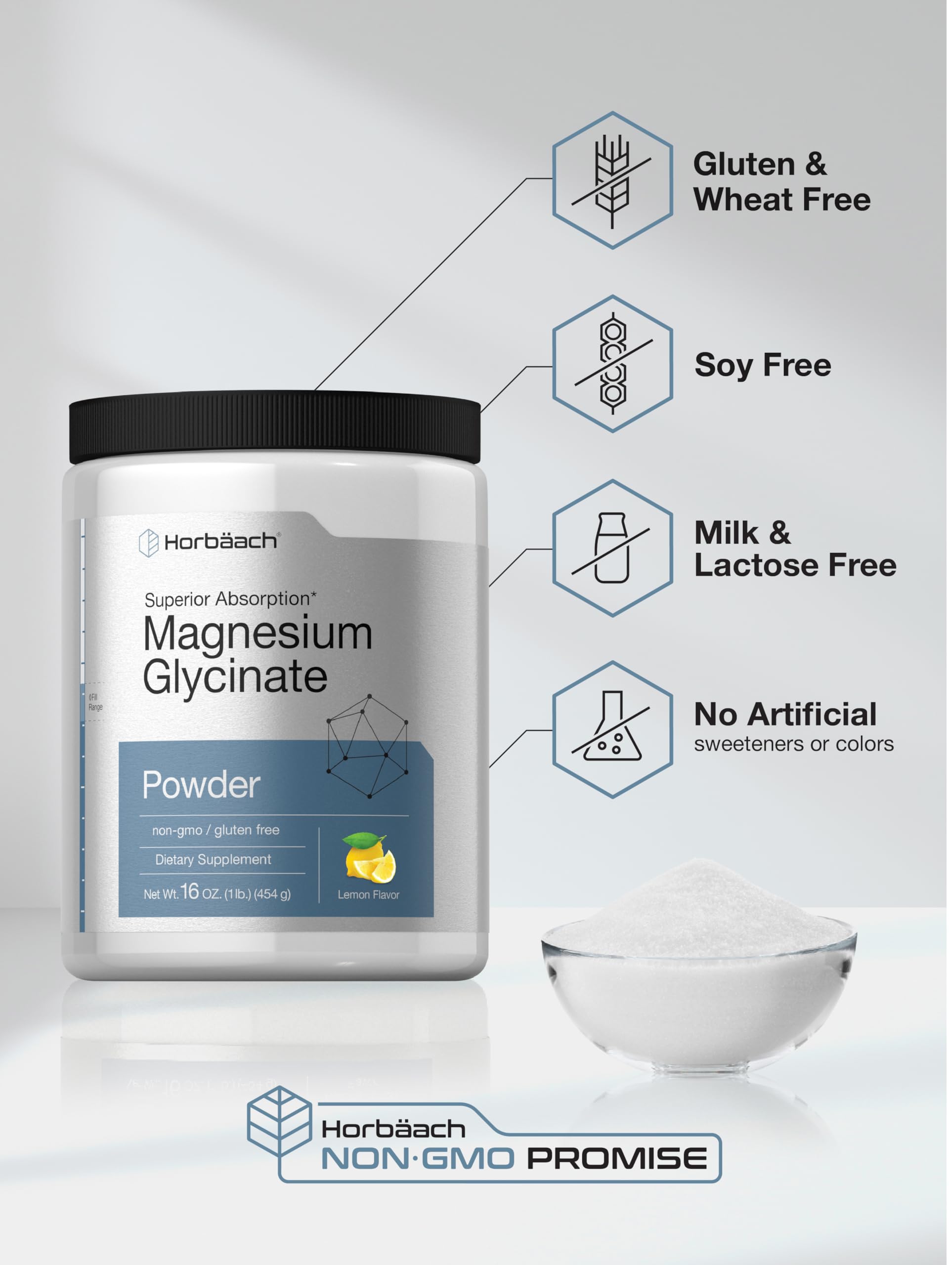 Poudre sans gluten et sans OGM, Horbäach, composition naturelle