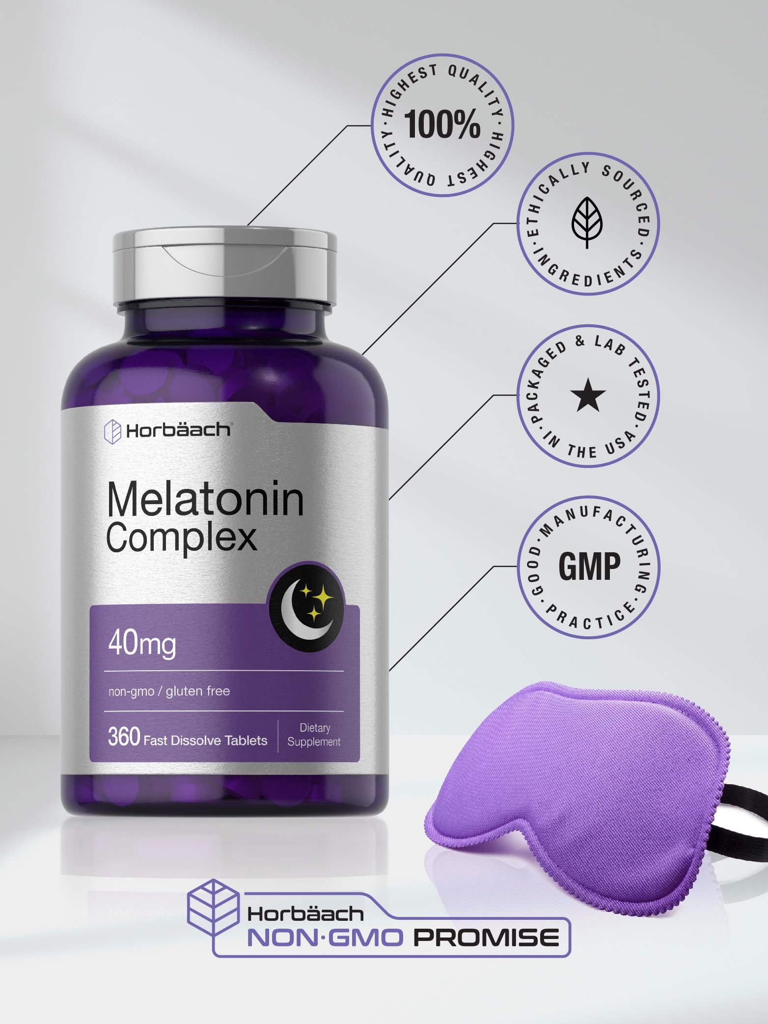 Produit végétarien Horbäach Mélatonine Complexe