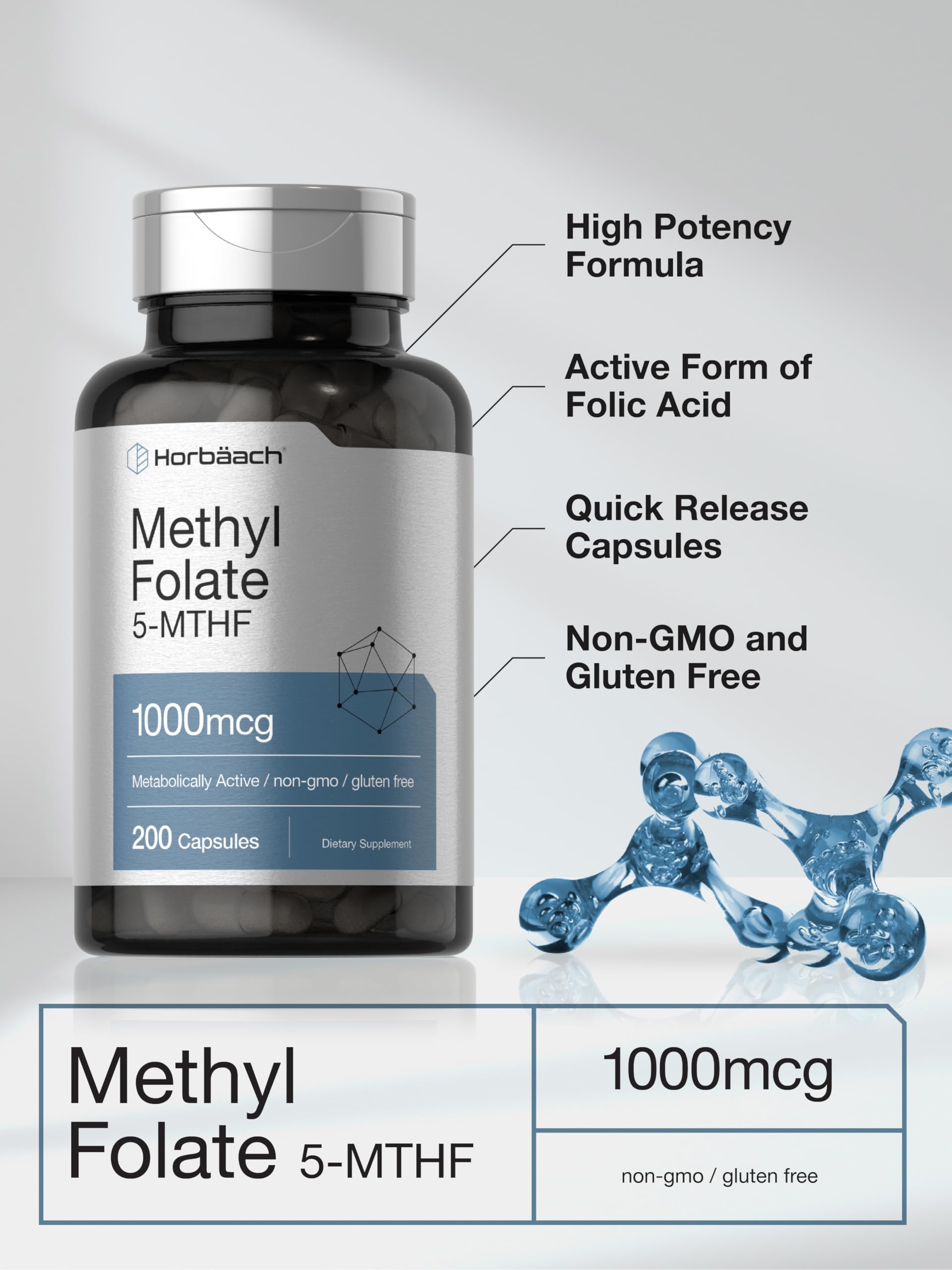 Horbäach Methylfolate laboratoire testé et ingrédients sûrs