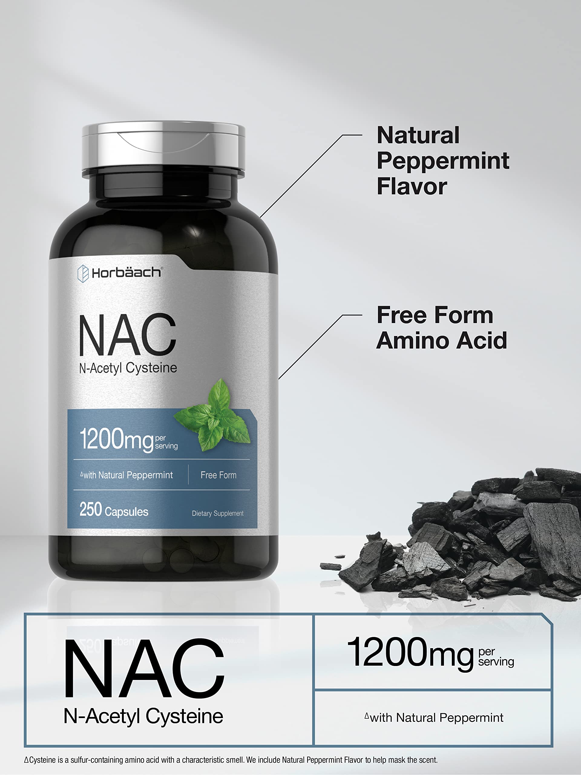 Horbaach NAC emballage 250 capsules pour longue utilisation