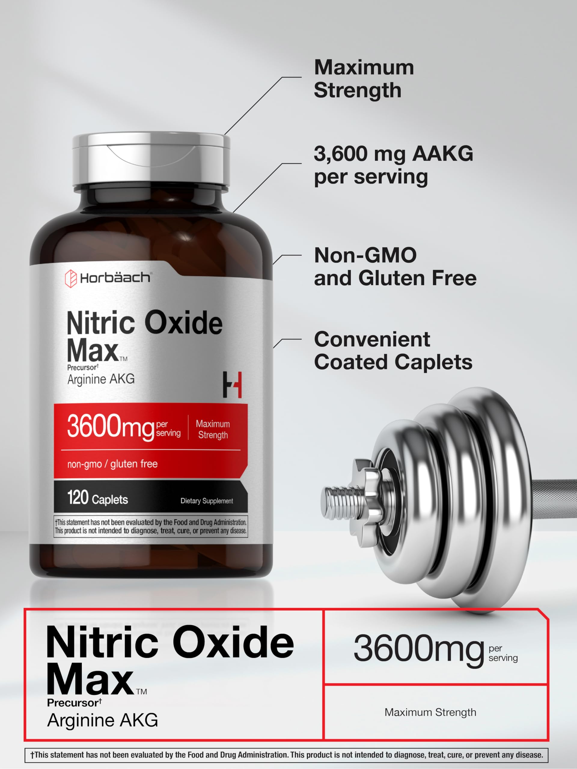 Horbaach dose élevée en Arginine AAKG pour l’entraînement