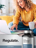 Caplets Horbaach Potassium Gluconate avec verre d'eau, utilisation quotidienne simple.