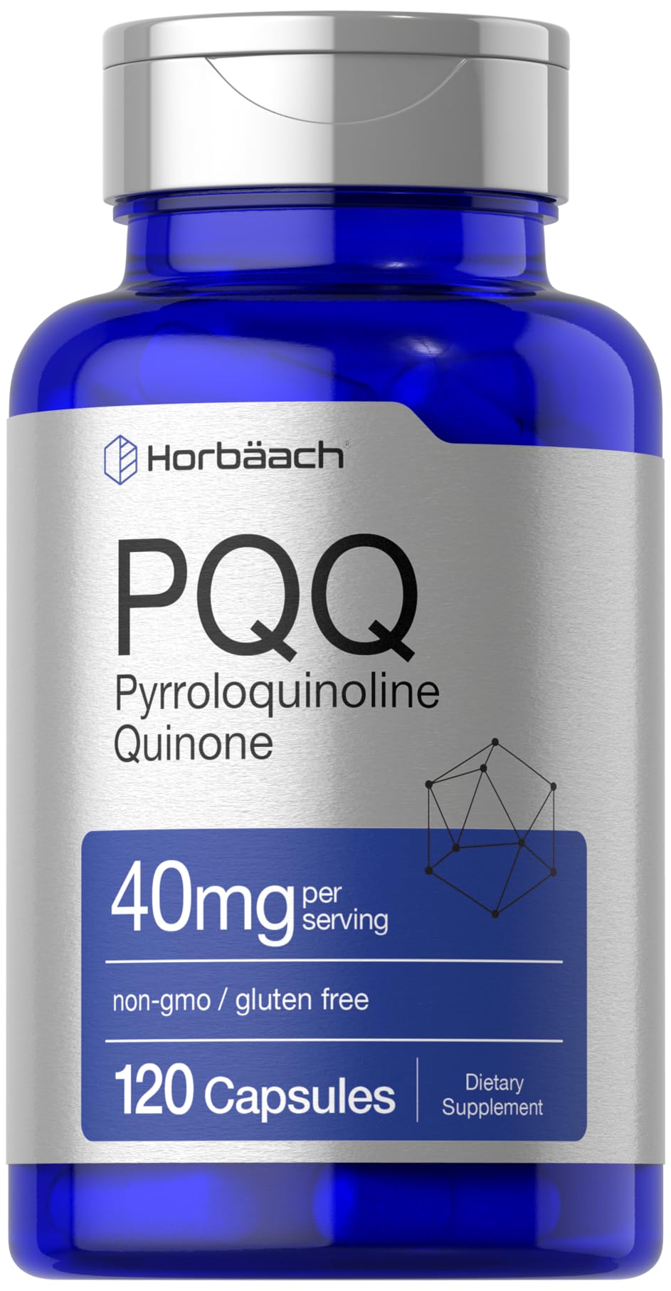 Horbäach PQQ 40 mg — emballage clair et pratique pour prise quotidienne