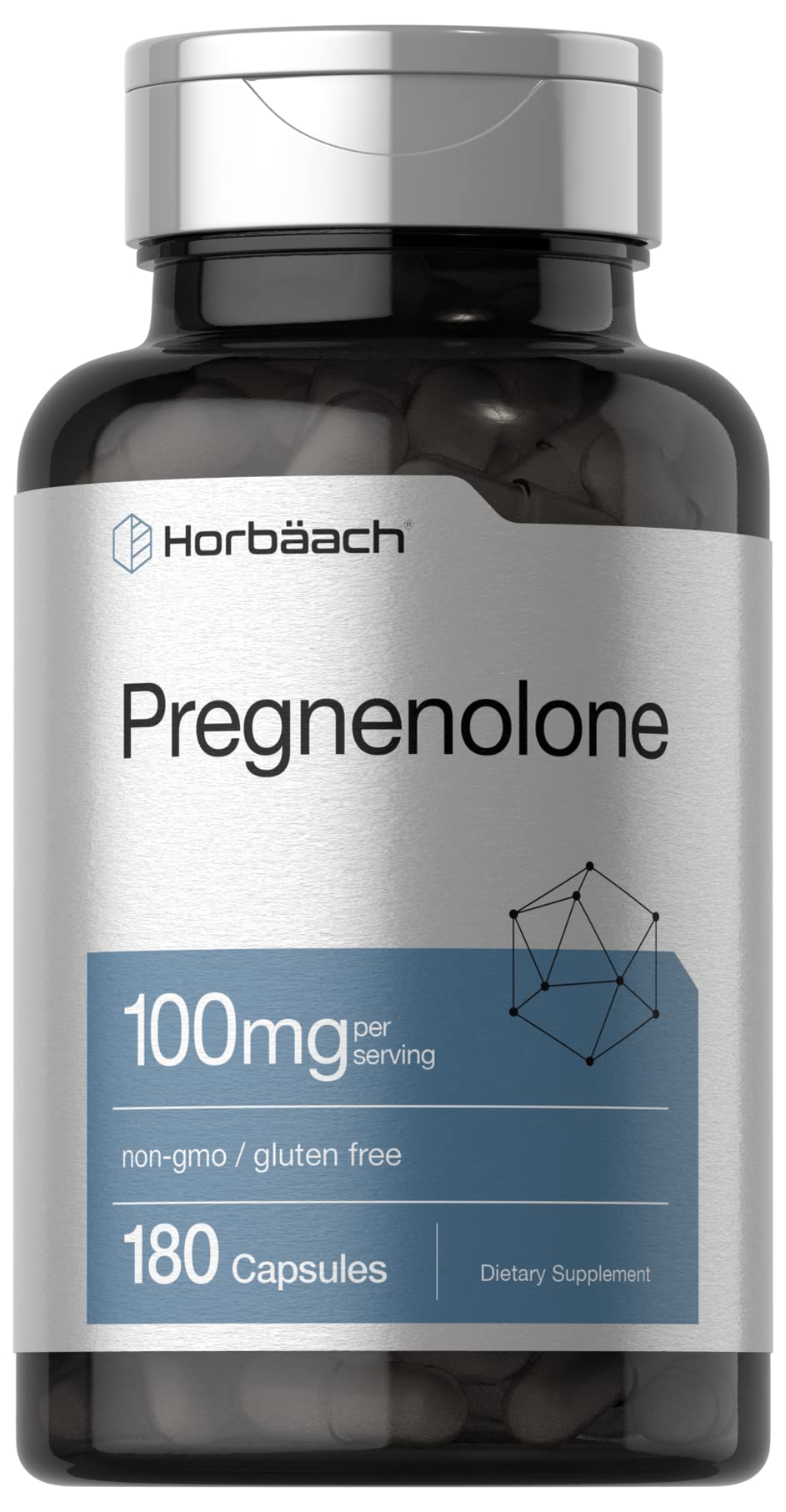 Horbaach Pregnenolone, flacon 180 gélules, dosage pratique.