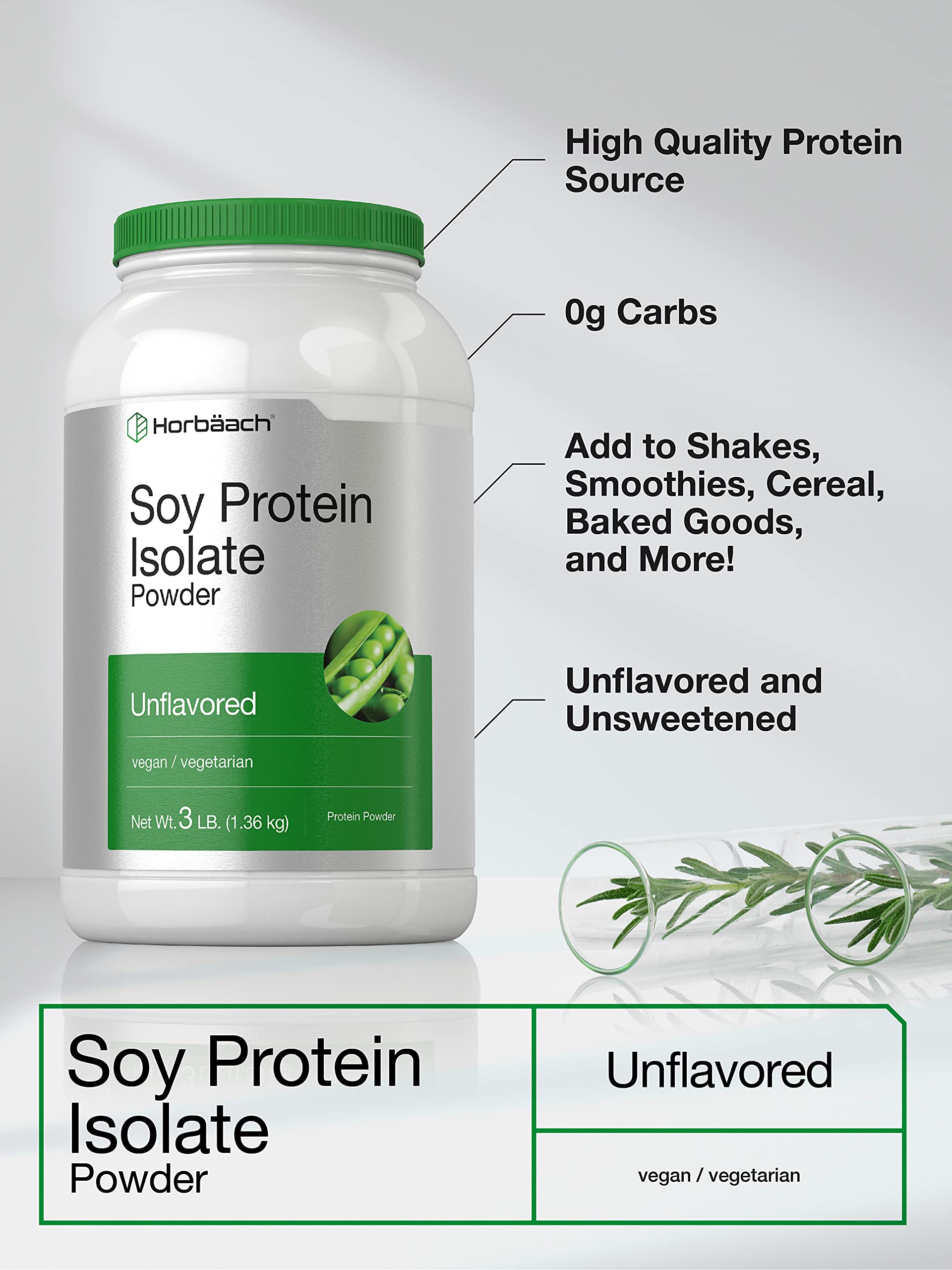 Horbaach Protéine Soja Isolate sans saveur dans smoothie ou yaourt