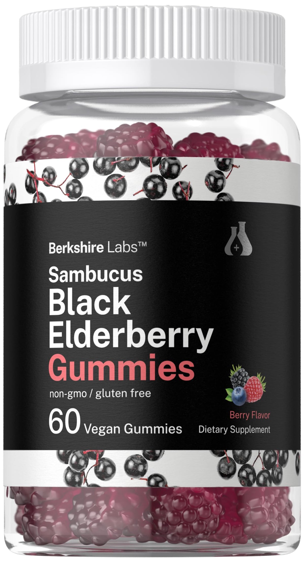 Gommes Sureau Noir Horbaach dans une bouteille pratique pour l'usage quotidien.