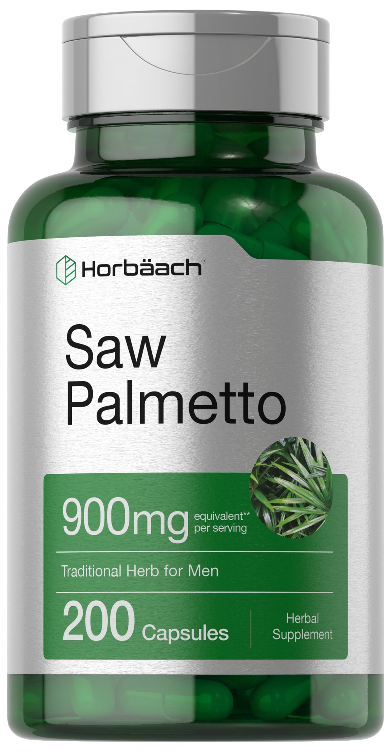 Horbäach Extrait de sabal en bouteille, complément naturel pour routine quotidienne.