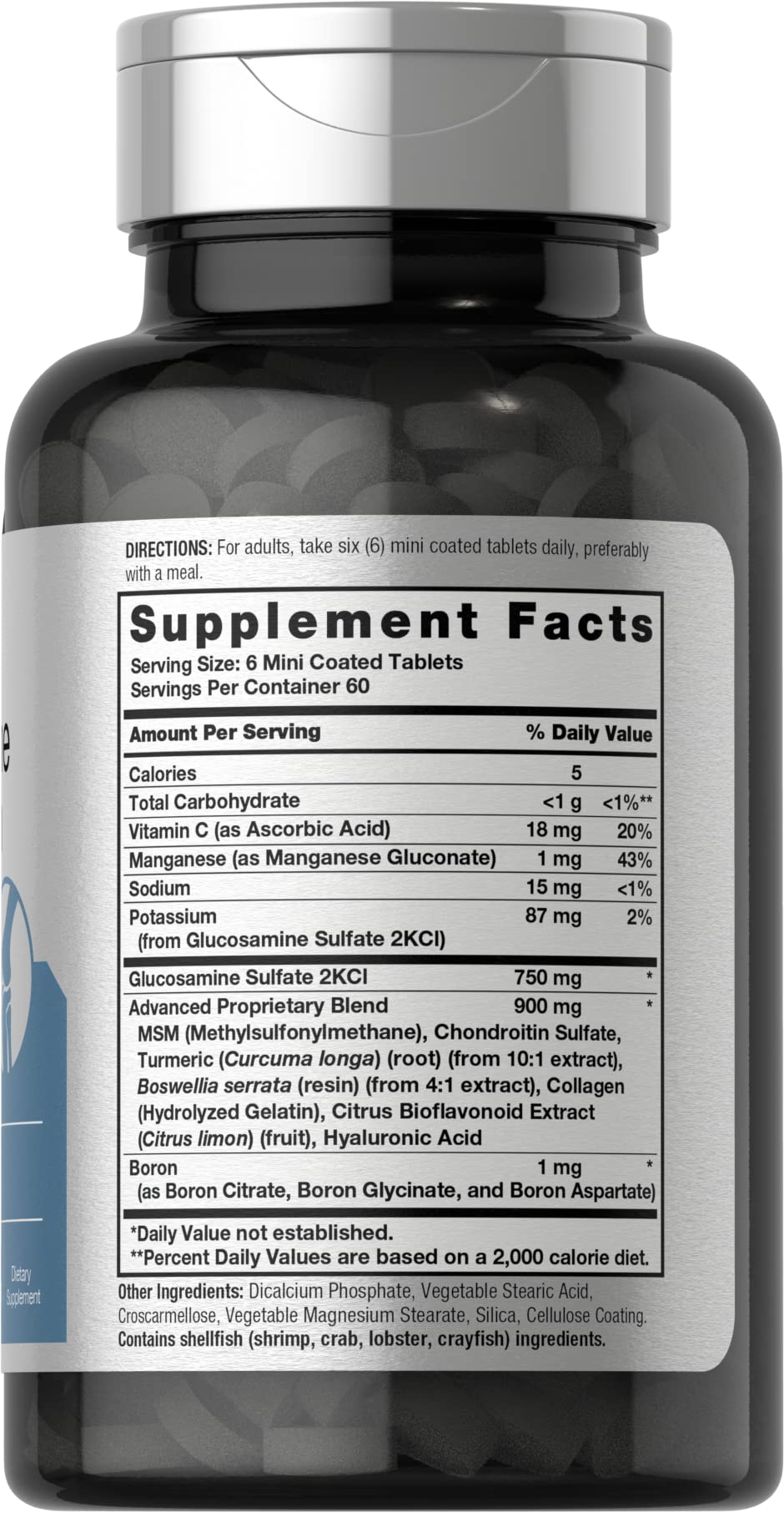 Tablettes enrobées Horbäach glucosamine chondroïtine MSM curcuma, usage quotidien