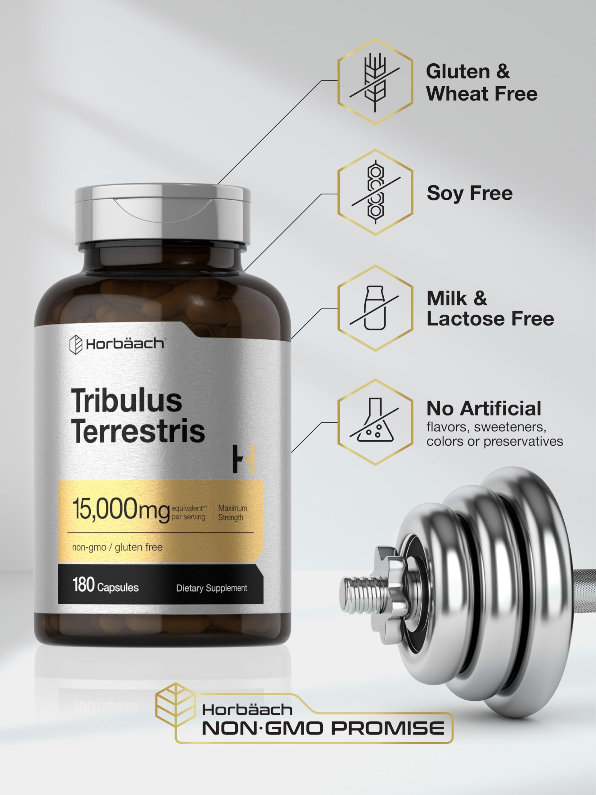 Laboratoire Horbäach Tribulus Terrestris garantissant pureté et qualité.