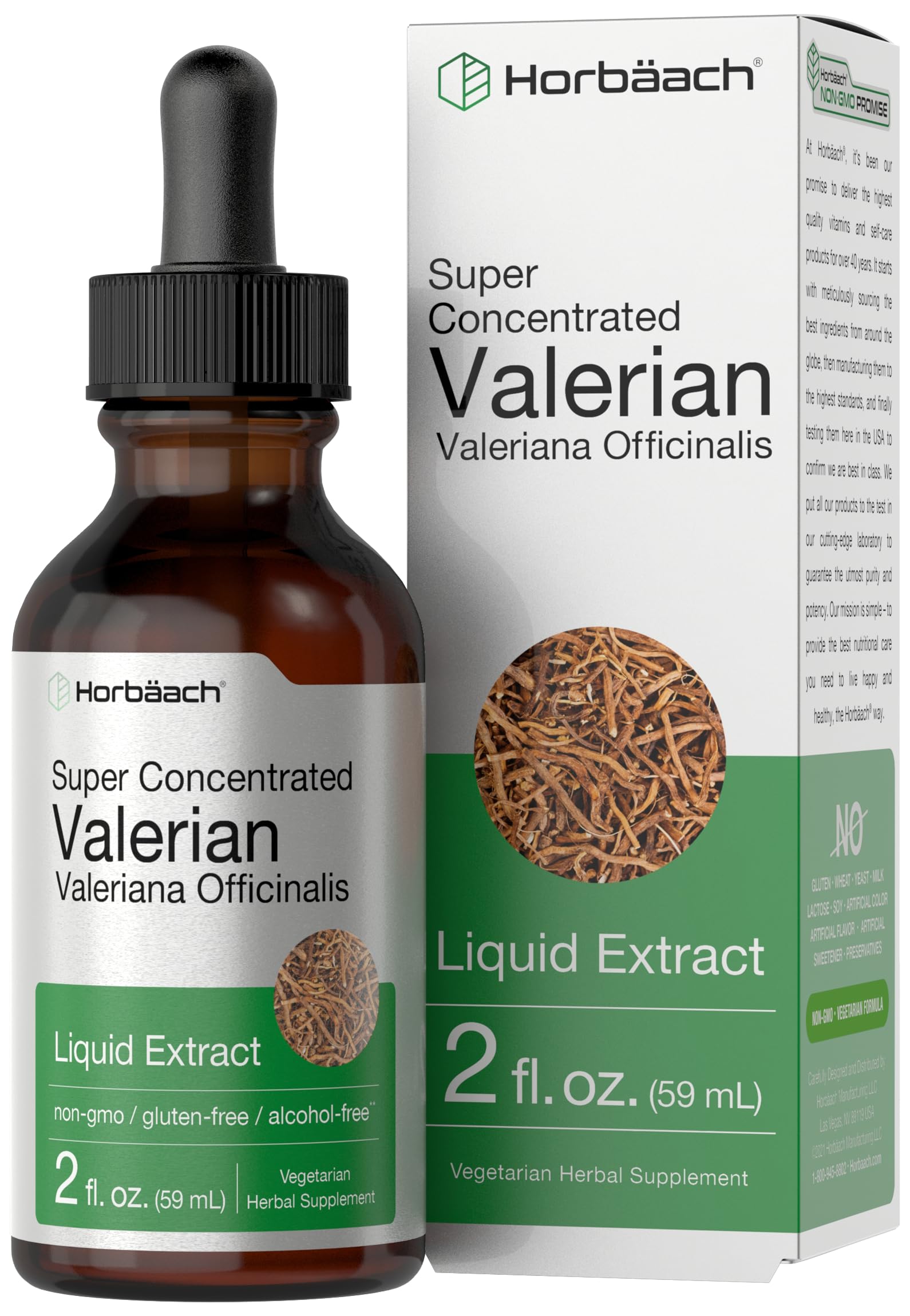 Horbäach Valériane Extrait Gouttes — bouteille pour une routine nocturne et sommeil paisible.