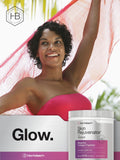 Visage éclatant grâce à une routine Horbäach Verisol et collagène bioactif.