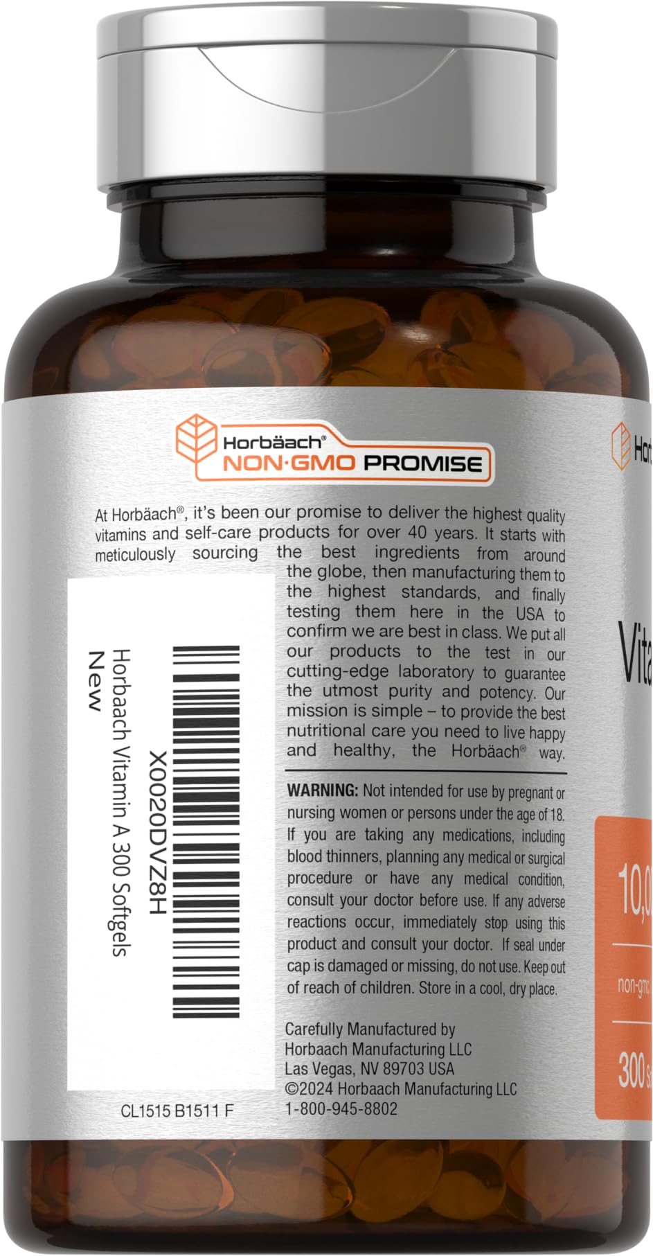 Capsules molles Horbäach 10000 UI prêtes à être avalées