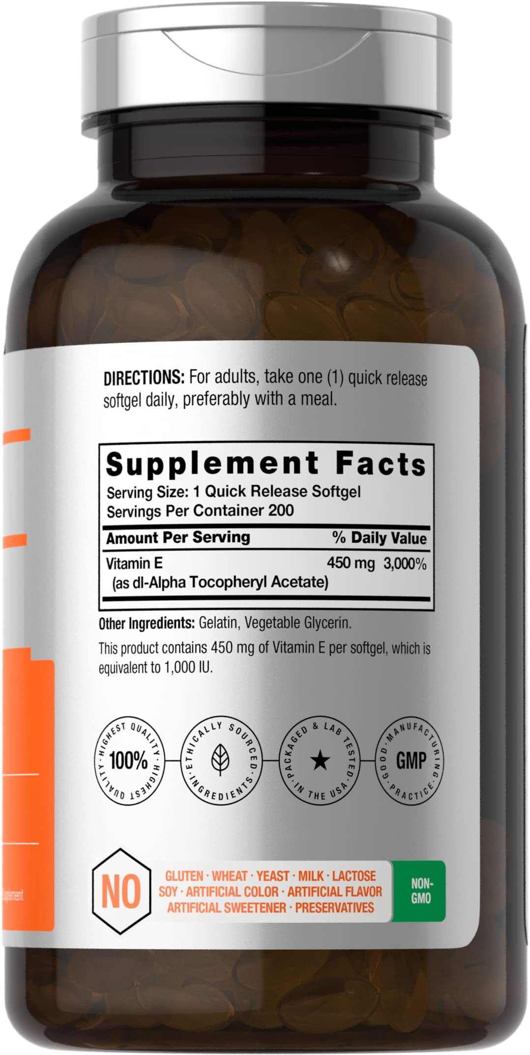 Capsules Horbäach Vitamine E 1000 UI visibles et pratiques au quotidien.