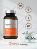 Emballage Horbäach Vitamine E 1000 UI, présentation pratique et sans gluten.