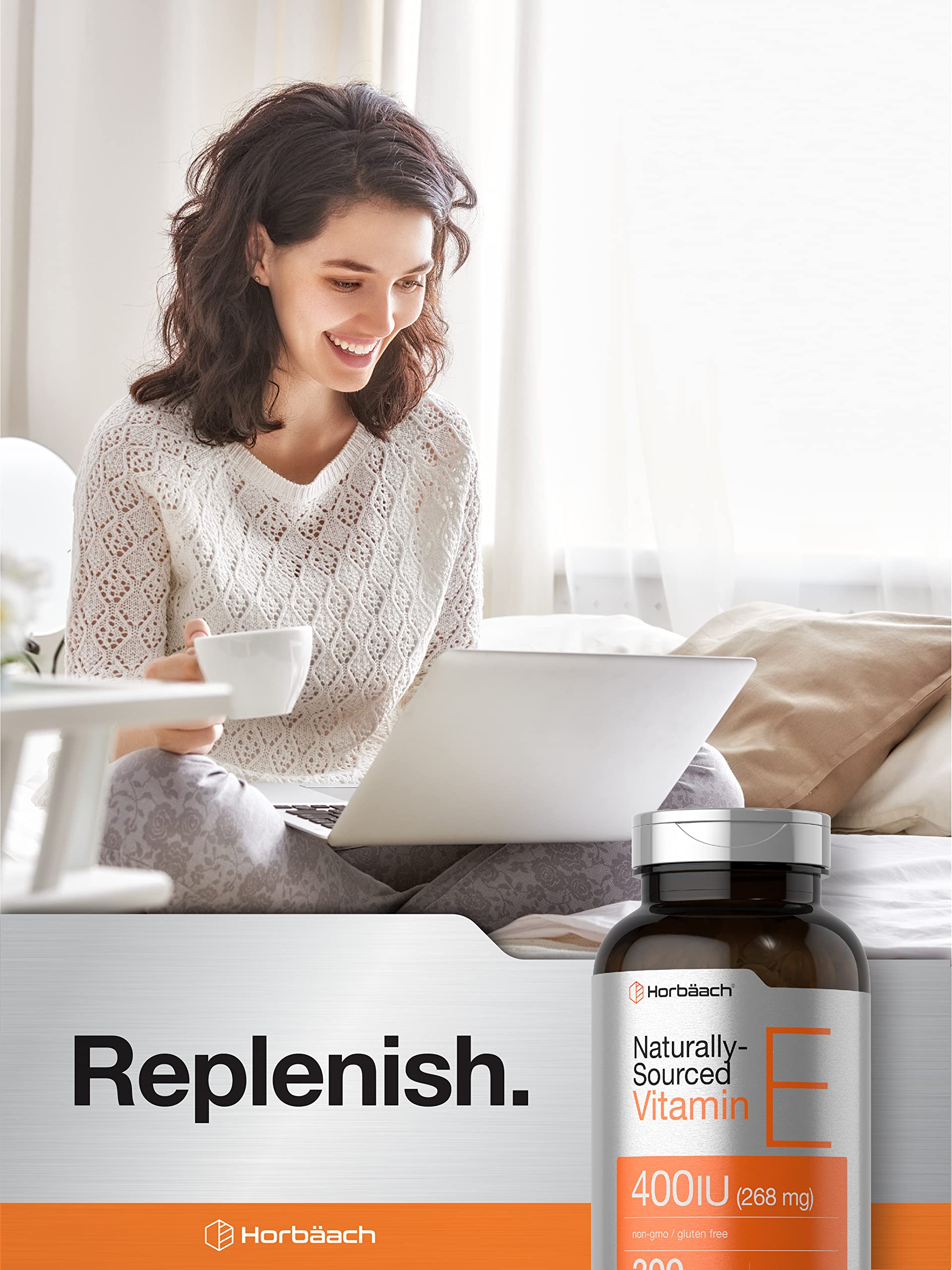 Emballage Horbaach Vitamine E, packaging pratique pour routine.