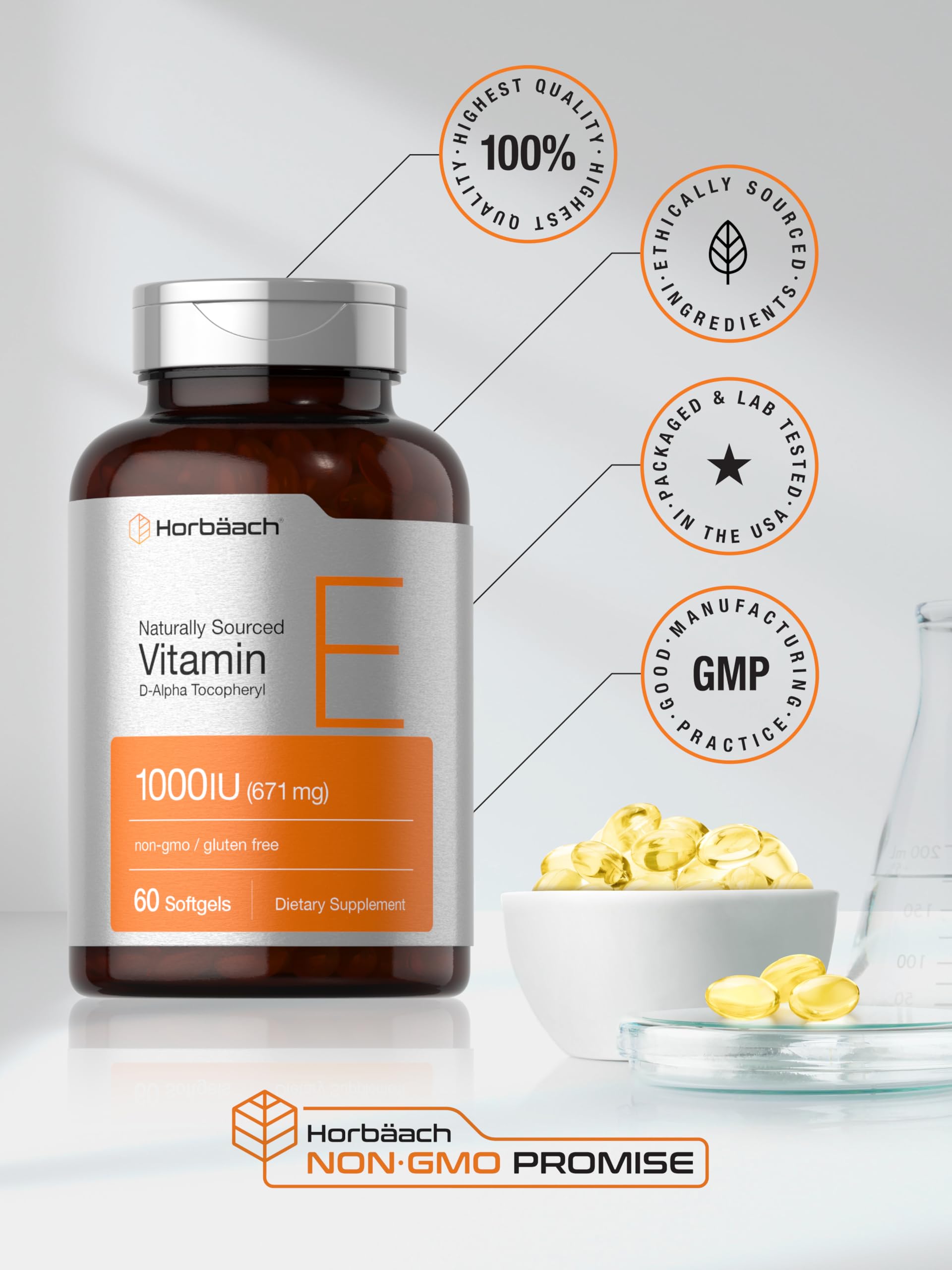 Tests en laboratoire Horbäach, Vitamine E certifiée pour la pureté.