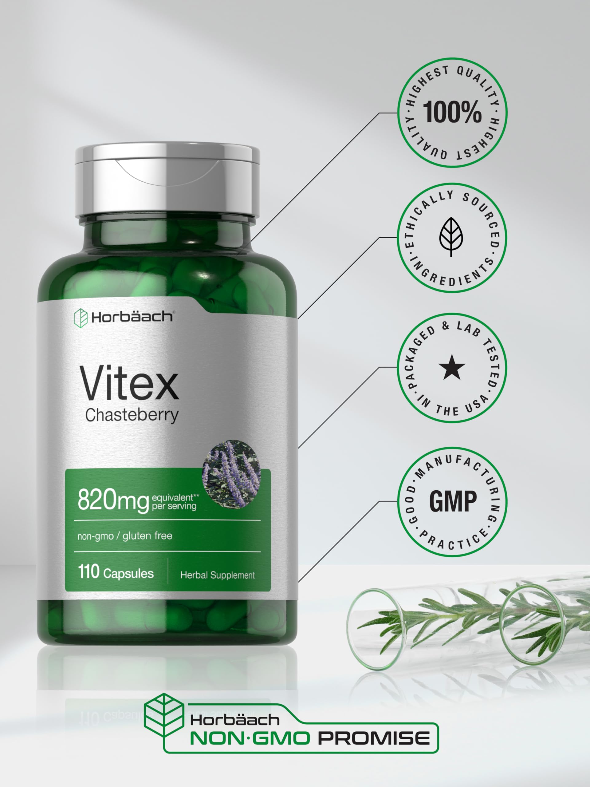Horbäach Vitex traceabilité et pureté du flacon.