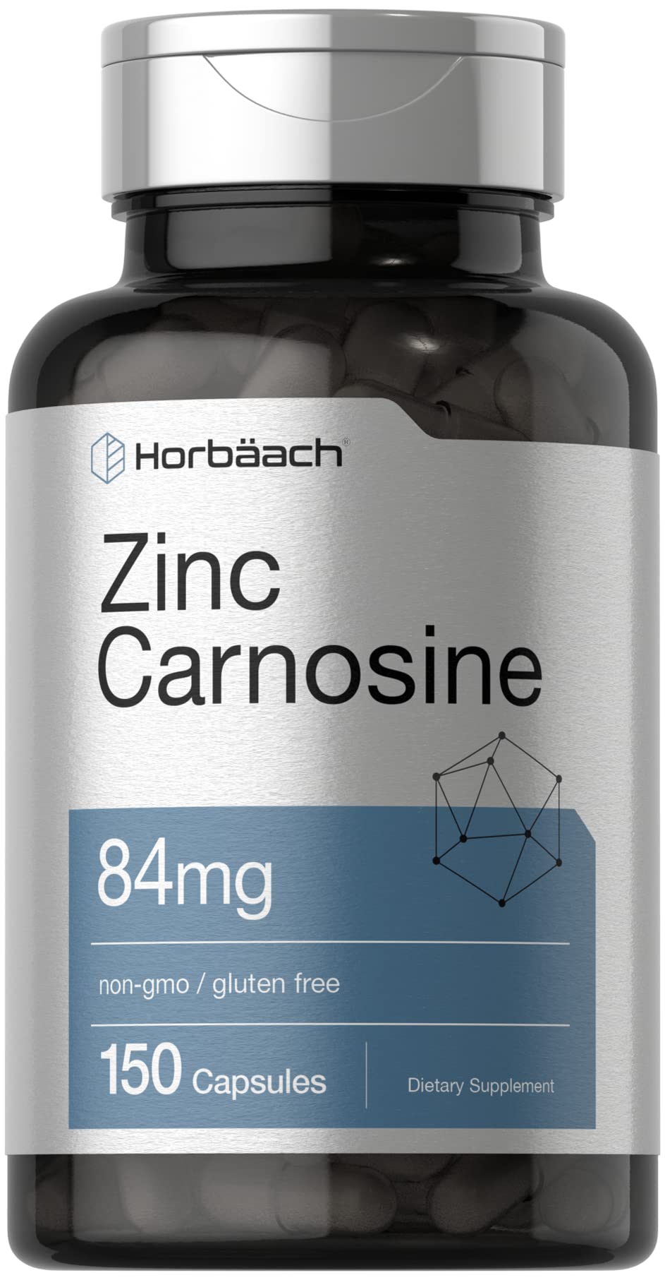 Horbäach Zinc Carnosine capsule-prise: soutien potentiel pour le confort digestif.