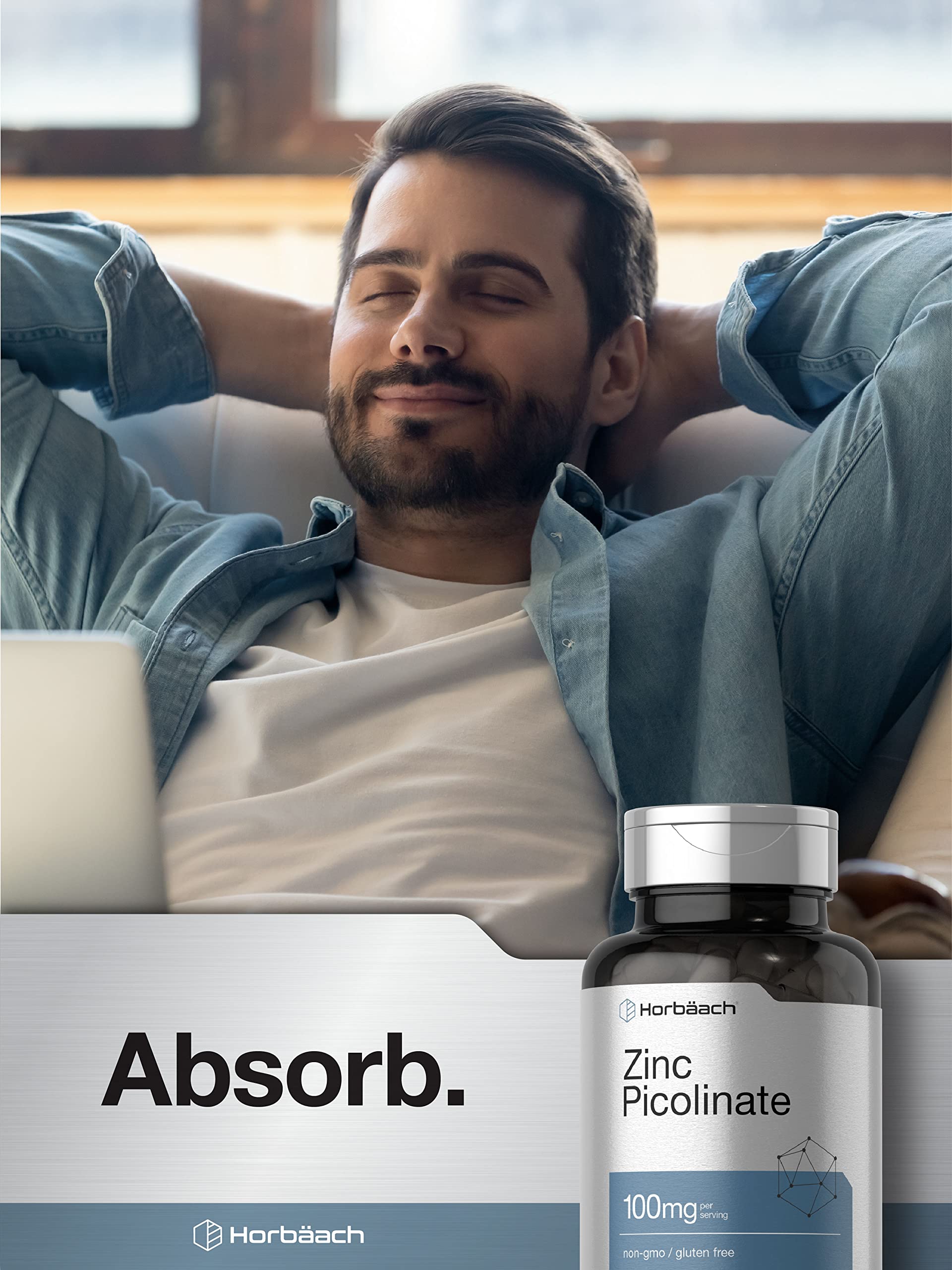 Libération rapide Horbäach Zinc Picolinate, formulation efficace à prise rapide.
