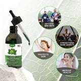 Verre d’eau avec Horjoy Chlorophylle Liquide, démontrant l’utilisation quotidienne facile.