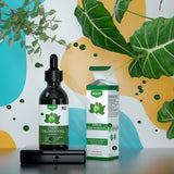 Étiquette Horjoy Chlorophylle Liquide, produit végan et sans OGM.