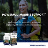 Host Defense Agarikon capsules – emballage clair et facilité d'intégration.