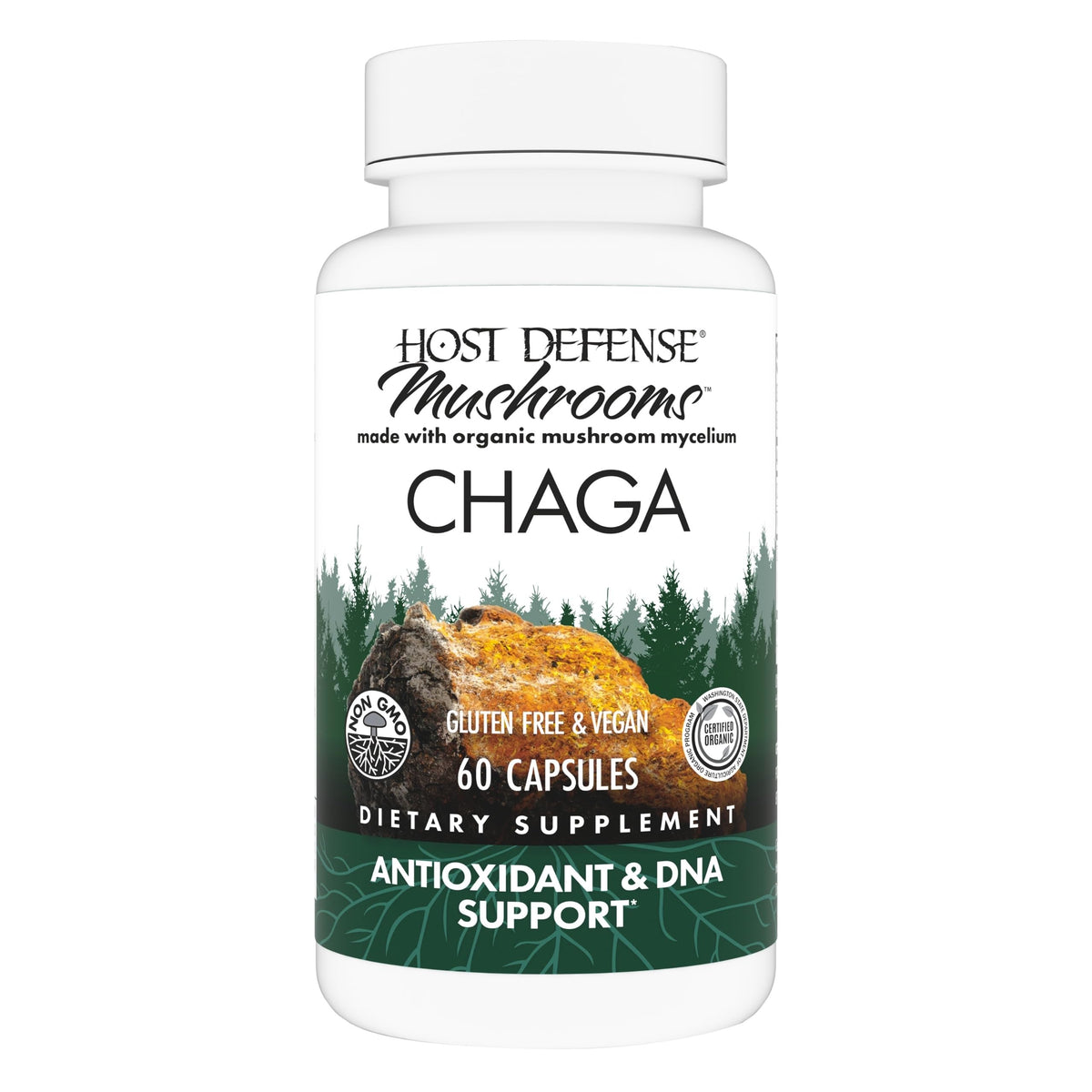 Host Defense capsules Chaga Immunité: soutien potentiel du système immunitaire au quotidien.