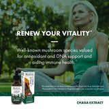 Host Defense Chaga Extract, emballage bio, produit biologique et sans OGM.