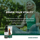 Host Defense Chaga Extract – étiquette claire, format pratique 1 fl oz.
