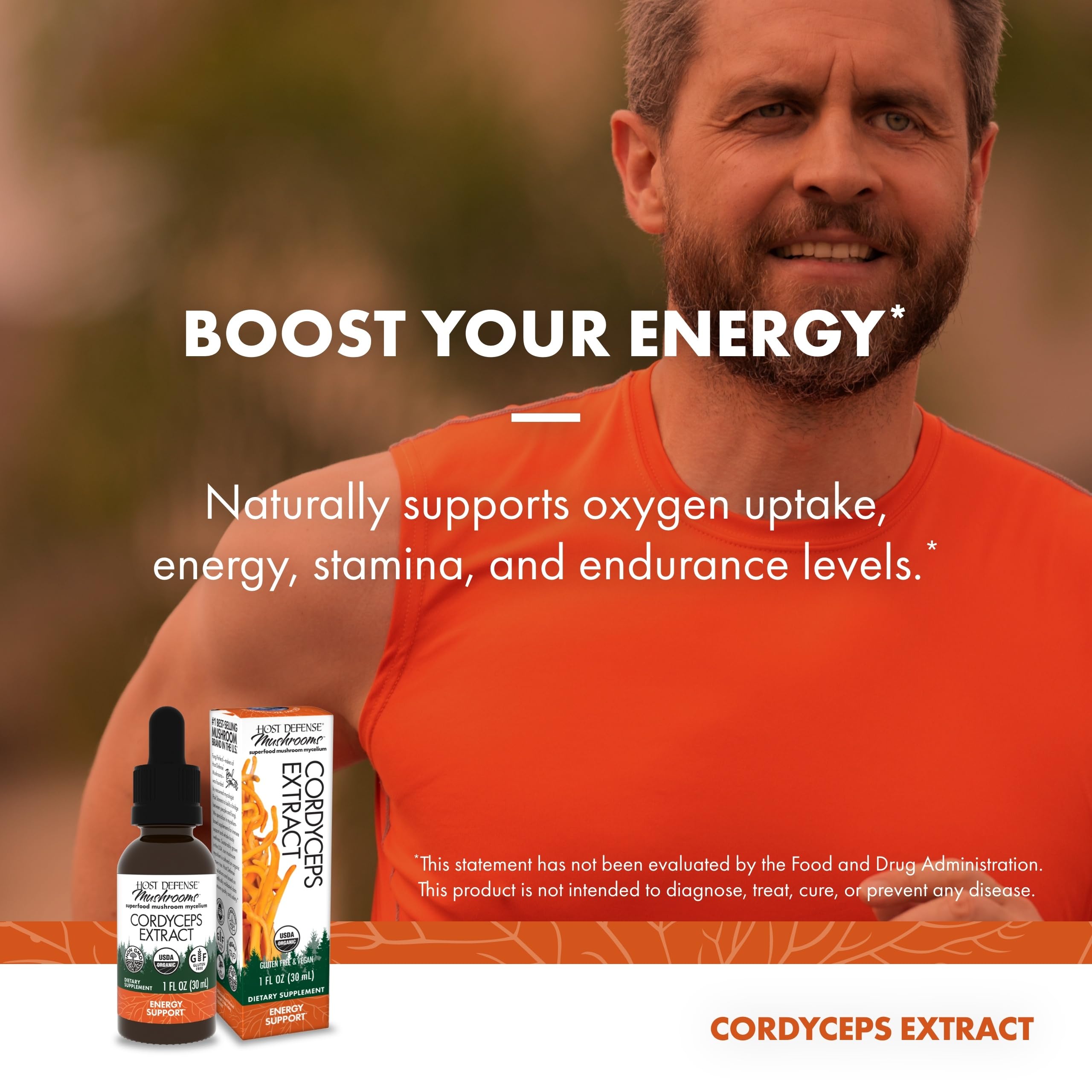 Host Defense Extrait de Cordyceps – Emballage : présentation soignée facilitant l’intégration dans la routine.