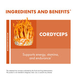 Host Defense Cordyceps: ingrédients biologiques et qualité certifiée.
